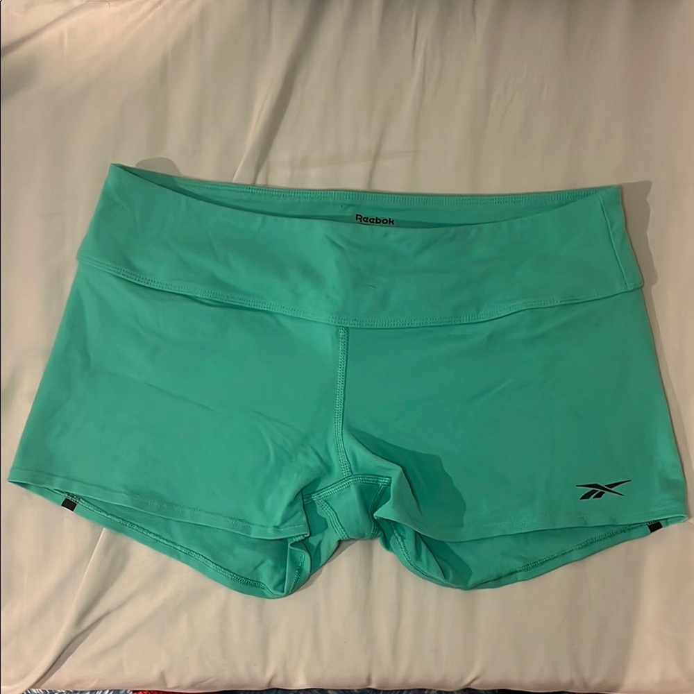 EUC Reebok Green High-Waisted Athletic Shorts